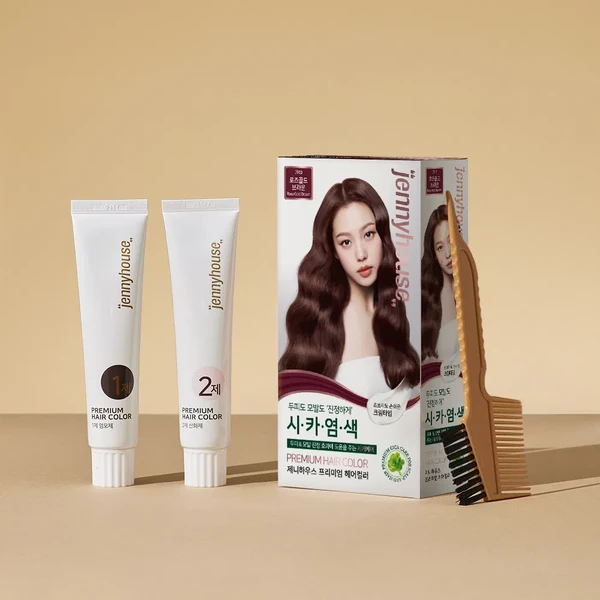 제니하우스 프리미엄 헤어 컬러 로즈골드 브라운 상품 이미지