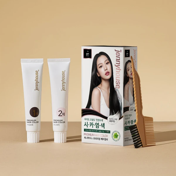 제니하우스 프리미엄 헤어 컬러 염색약 120g 블랙 상품 이미지
