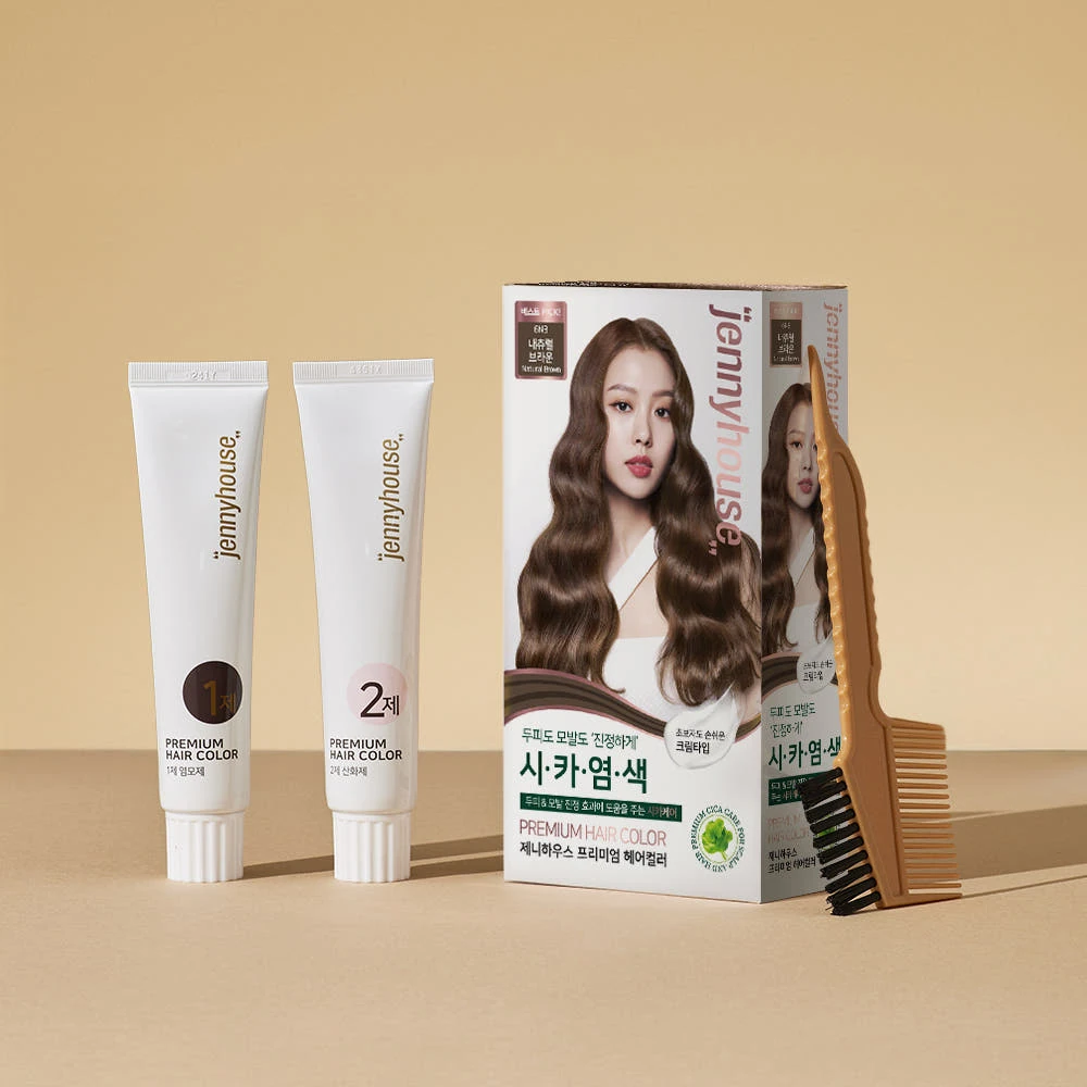 제니하우스 프리미엄 헤어 컬러 염색약 120g 내추럴 브라운 상품 이미지
