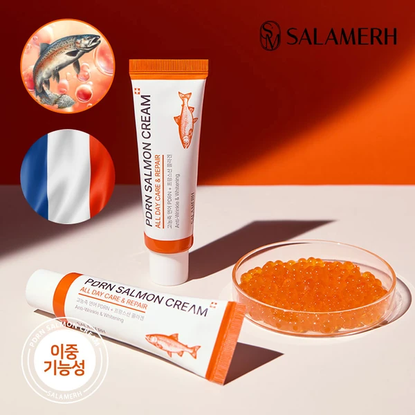 [살라메르] 살몬톡스 연어 PDRN 콜라겐 재생 크림 50ml 1+1(총 2개) 상품 이미지